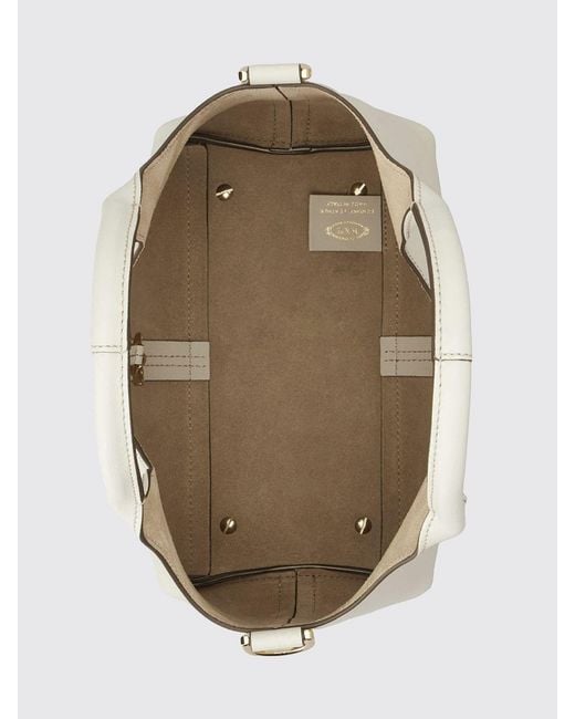 Tod's Natural Small Leather Shopping Tote Bag
