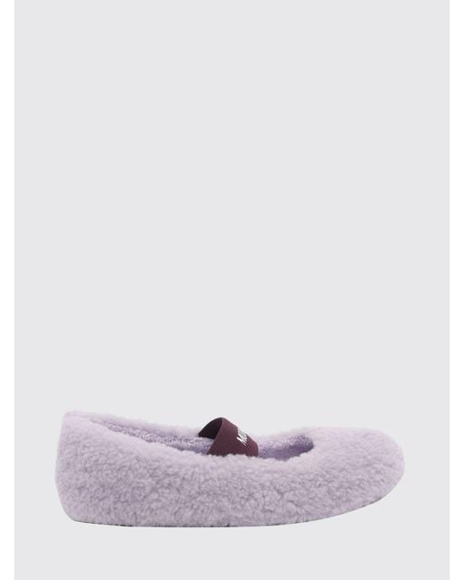 Moon Boot Purple Shearling Ballerina