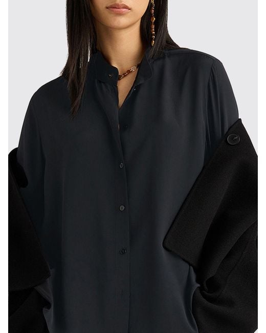 Momoní Blue Momon&Igrave Silk Blend Shirt
