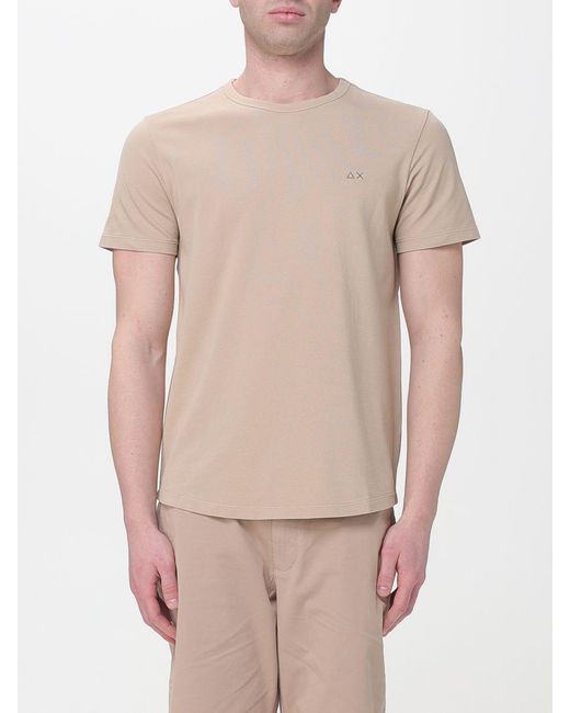 Sun 68 Natural Basic Cotton T-Shirt for men