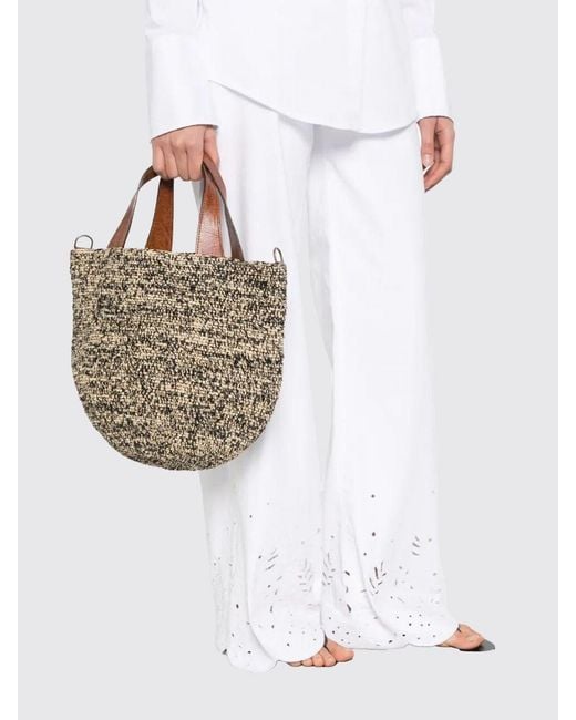 IBELIV Metallic Mirozy Raffia Bag