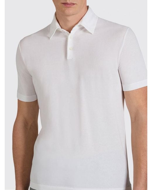 Zanone Blue Basic Cotton Polo Shirt for men