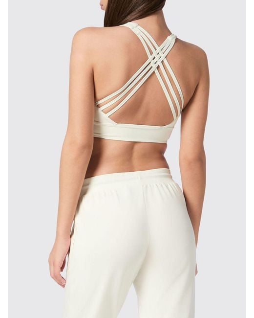Philipp Plein White Cropped Slim Fit Sports Top