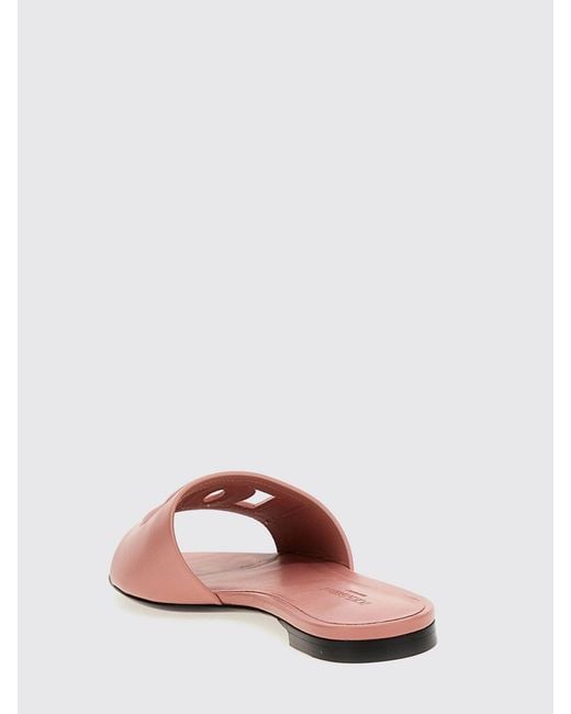 Dolce & Gabbana Pink Dolce &Amp Gabbana Dg Leather Sandals