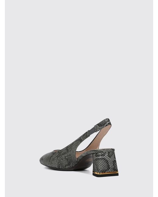 Coccinelle Metallic Python-Print Leather Slingbacks With A Medium Heel
