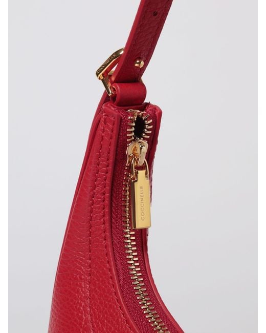 Coccinelle Red Whisper Mini Grained Leather Bag