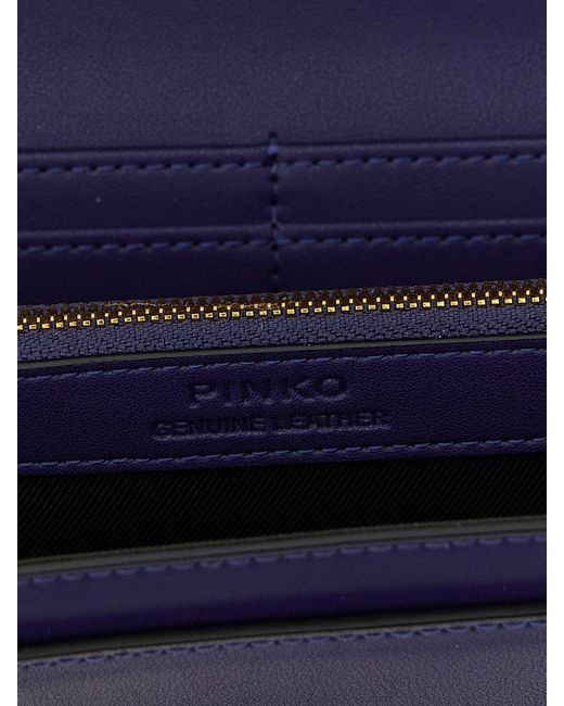 Pinko Blue Love Bag Simply Leather Wallet Bag
