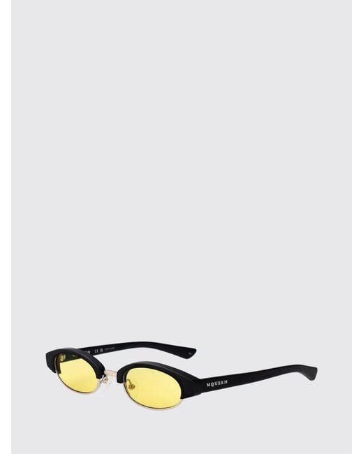 McQueen White Am0534S Acetate Sunglasses for men