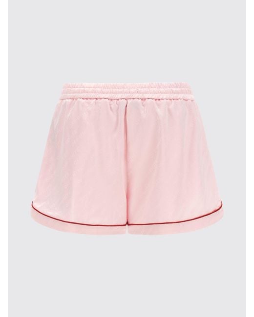 Off-White c/o Virgil Abloh Pink Viscose Blend Sport Shorts