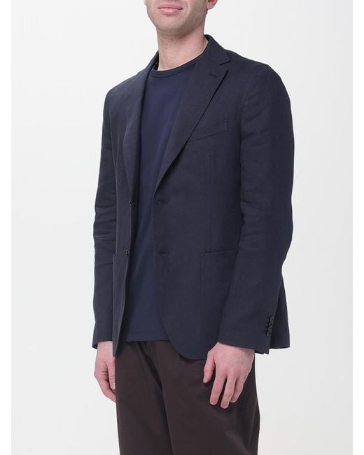 Agnona Blue Roma Single Breasted Blazer for men