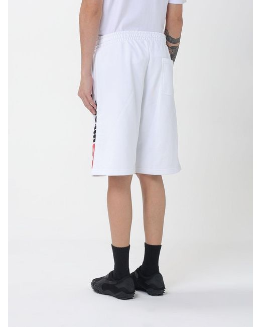DIESEL White Cotton Shorts for men
