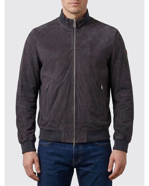 Peuterey Blue Suede Bomber for men