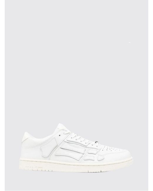 Amiri White Skel Leather Sneakers for men