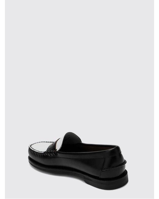 Sebago White Classic Dan Brushed Leather Loafers