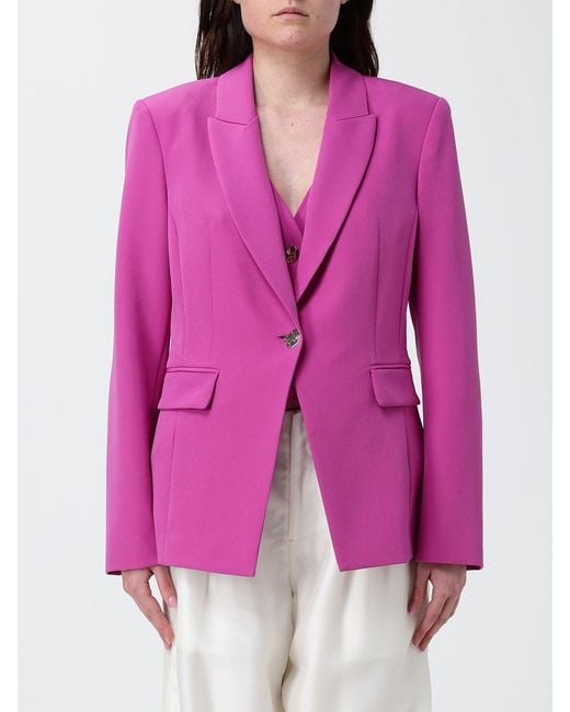 Liu Jo Pink Single-Breasted Polyester Blazer