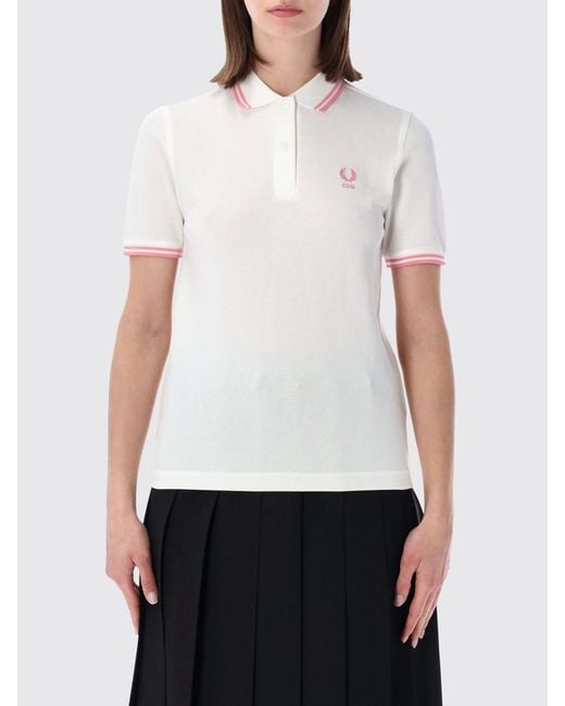Comme des Garçons White Comme Des Gar&Ccedil	Ons Short-Sleeve Cotton Polo Shirt With Embroidered Logo