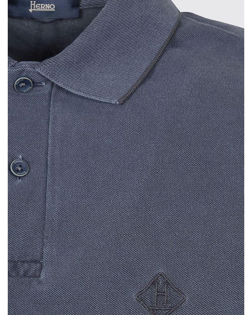 Herno Blue Polo Shirt for men