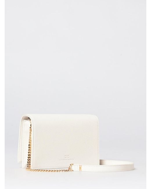 Elisabetta Franchi Natural Grained Faux Leather Bag