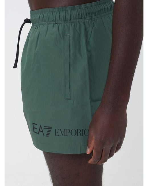 EA7 Green Polyester Swimsuit for men