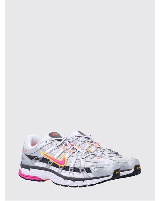 Nike White P-6000 Mesh And Rubber Sneakers