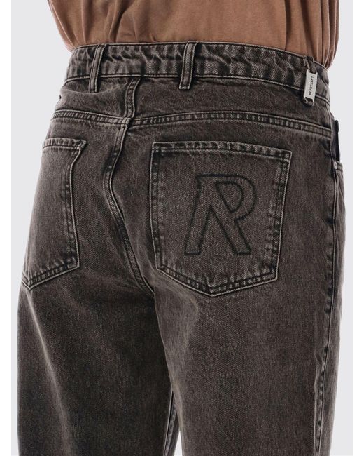 Represent Black Split Wide-Leg Jeans for men