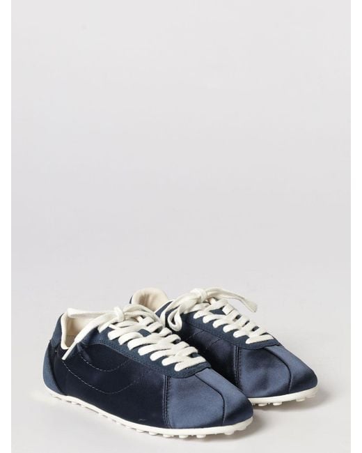 Paul Smith Blue Satin And Suede Sneakers