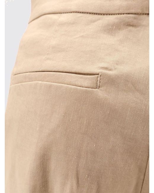 Pinko Natural Linen Blend Palazzo Trousers