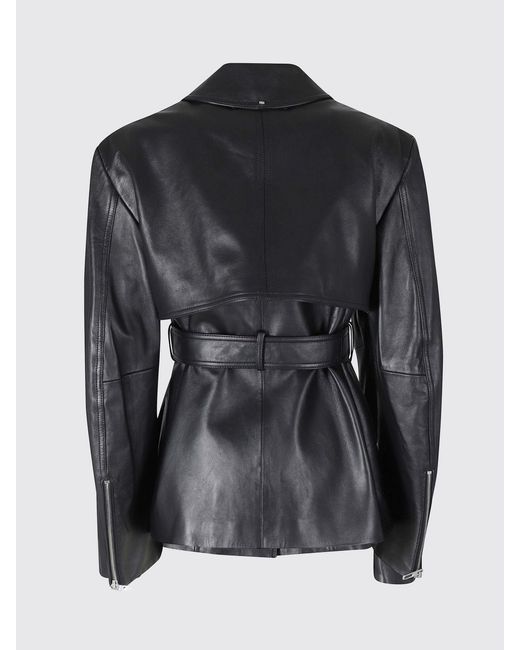 Sportmax Black Lambskin Leather Jacket