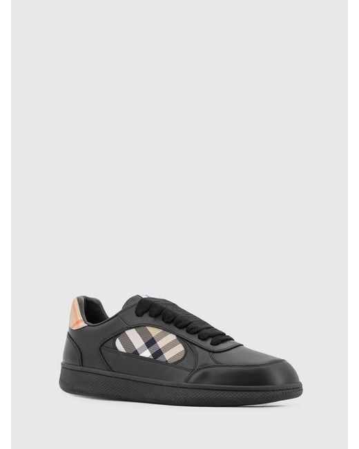 Burberry Black Terrace Leather Sneakers for men