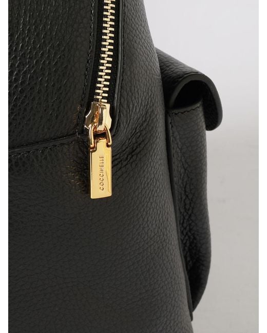 Coccinelle Black Beat Generation Grained Leather Backpack
