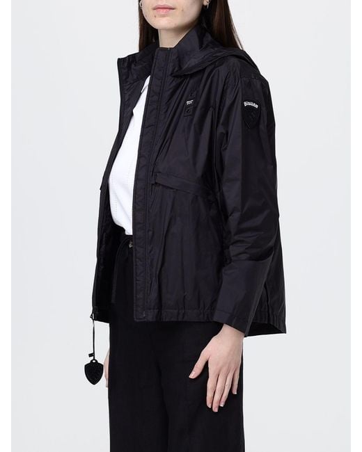Blauer Blue Polyester Hooded Jacket for men