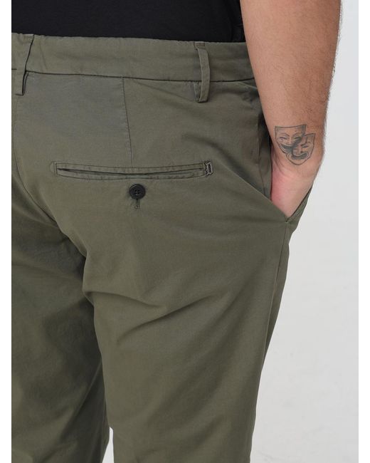 Dondup Green Slim Fit Cotton Trousers for men