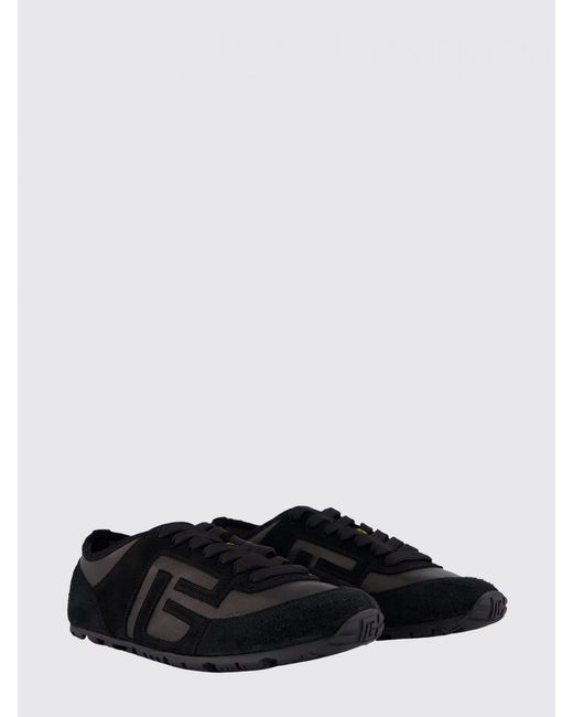 Balmain White Racer 45 Leather Sneakers for men