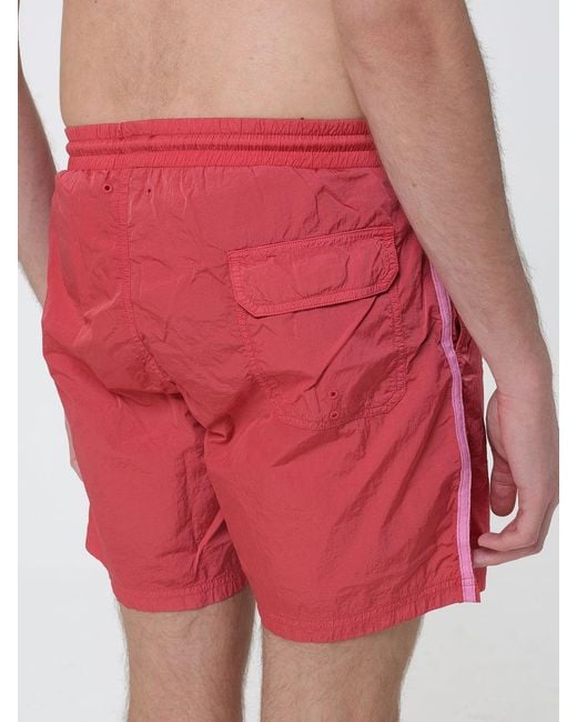 Blauer Red Nylon Swimsuit With Drawstring for men