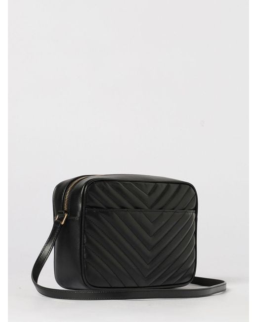 Saint Laurent Black Lou Chevron Quilted Nappa Bag
