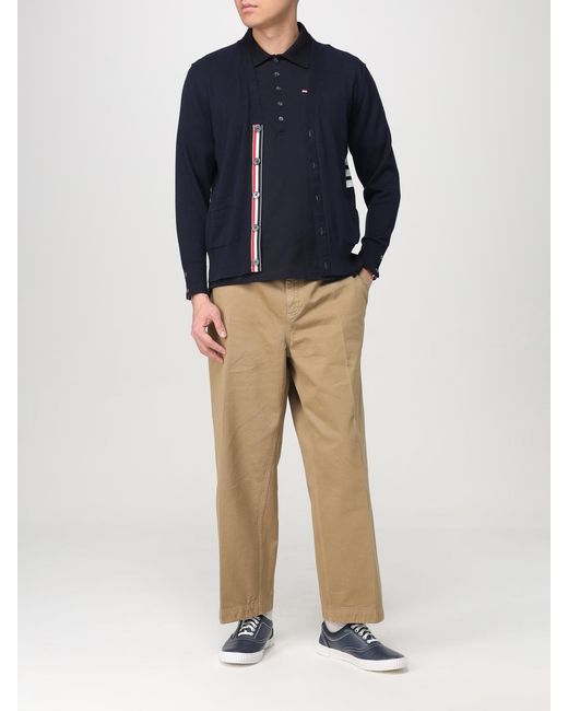 Polo -Bar De Algodón Thom Browne de hombre de color Blue