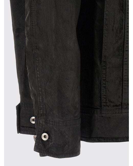 Rick Owens Black Jumbo Worker Denim Jacket for men