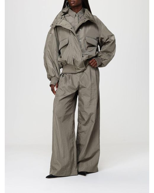 Max Mara Gray Relaxed Technical Canvas Shirt