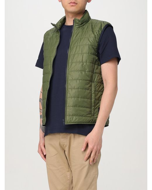 Fay Green Quilted Nylon Vest for men
