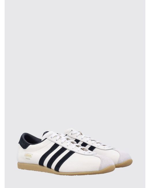 Adidas Originals White Rekord Leather Sneakers for men