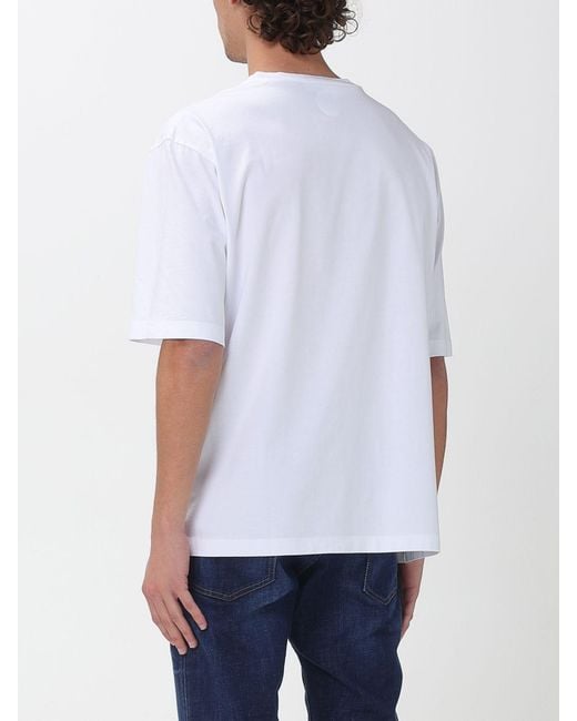 DSquared² White Cotton T-Shirt With Logo Print for men