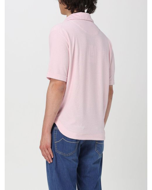 Camiseta Doppiaa de hombre de color Pink