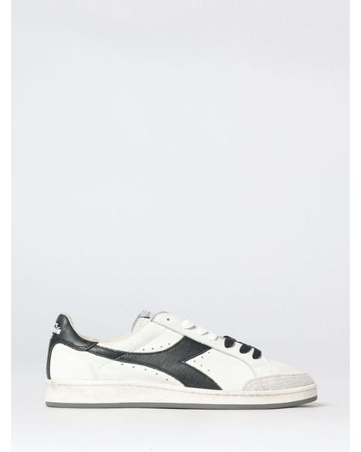 Diadora White Prestige Used Leather Sneakers for men