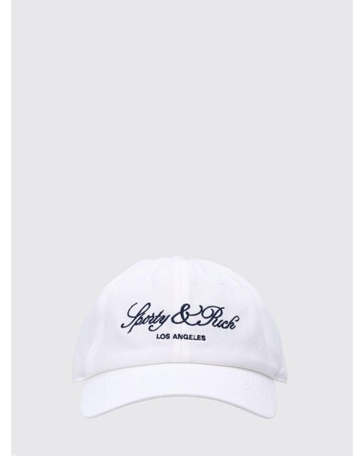 Sporty & Rich White Sporty &Amp Rich Embroidered-Logo Cotton Baseball Cap for men
