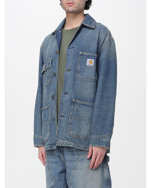 Carhartt Blue Chore Cotton Overshirt for men