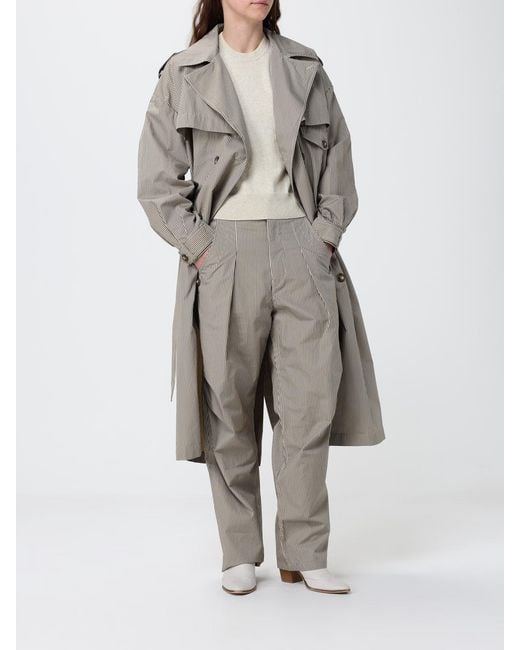 Isabel Marant Natural Wool And Cotton Crewneck Pullover
