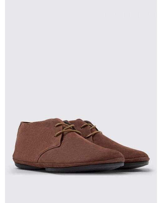 Camper Brown Flat Ankle Boots