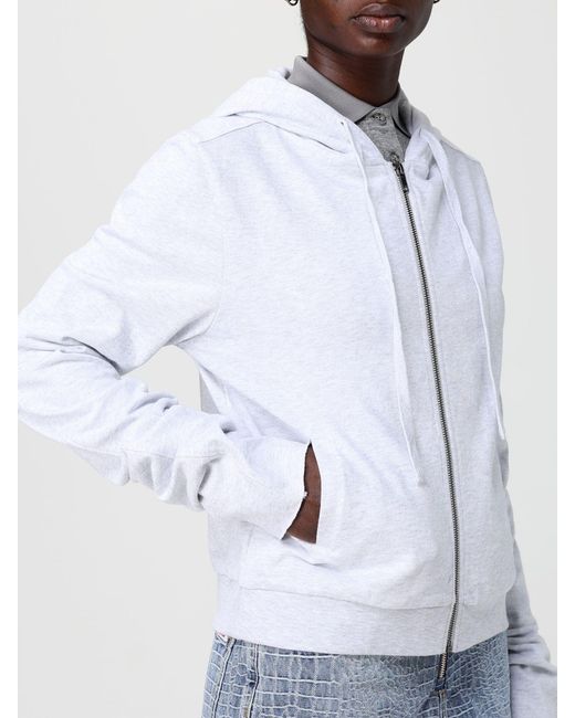 Entire studios White Cotton Zip-Up Hoodie
