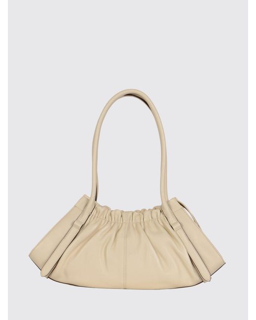 Marc Jacobs Natural The Cristina Leather Shoulder Bag With Double Handle And Padlock