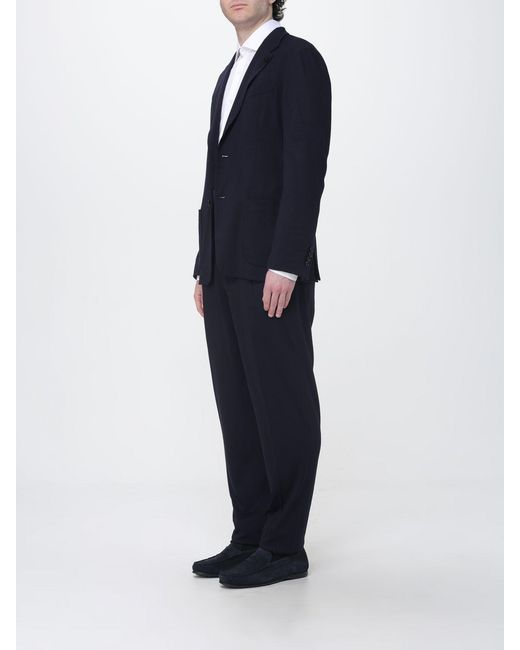 Lardini Blue Single-Breasted Wool Dress for men
